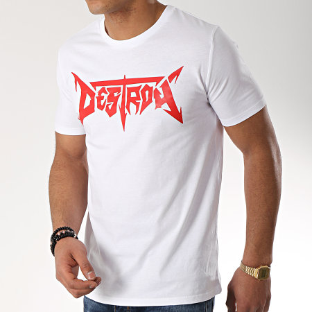 Seth Gueko - Camiseta Destroy Blanco Rojo