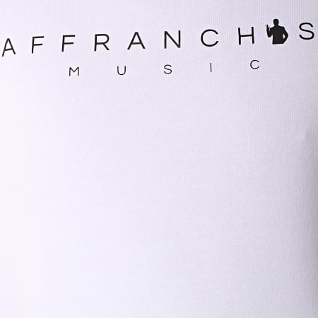 Fianso - Felpa con cappuccio Music Freedom Bianco