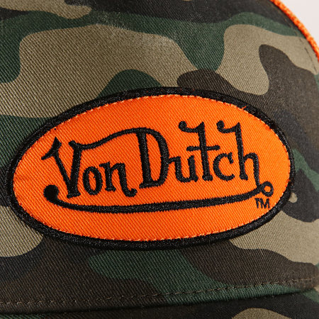 Von Dutch - Camo06 Cappello Trucker Arancione Verde Cachi Mimetico