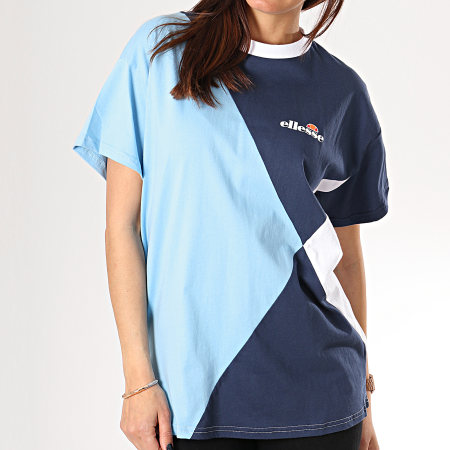 Ellesse - Tee Shirt Femme Azzurra SGA06320 Bleu Clair Bleu Marine 