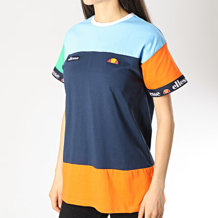 Ellesse - Tee Shirt Femme Avium SGA06295 Bleu Marine Bleu Clair Orange