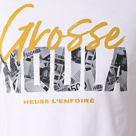 Heuss L'Enfoiré - Tee Shirt Grosse Moula Bianco Ocra