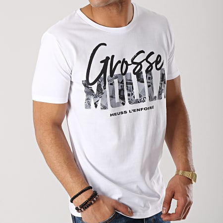 Heuss L'Enfoiré - Camiseta Grosse Moula Blanco Negro