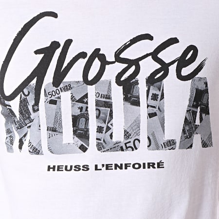 Heuss L'Enfoiré - Tee Shirt Grosse Moula Blanc Noir