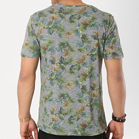 MTX - Tee Shirt F1022 Gris Chiné Floral 