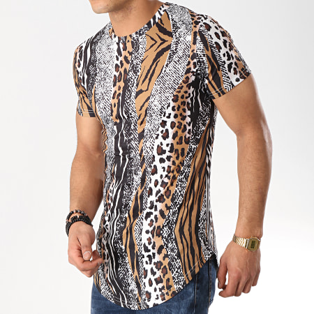 John H - Tee Shirt Oversize 1972 Camel Noir Blanc Leopard