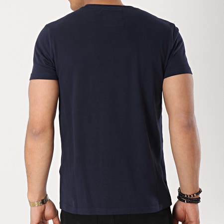 Superdry - Tee Shirt Shirt Shop M10105CT Bleu Marine