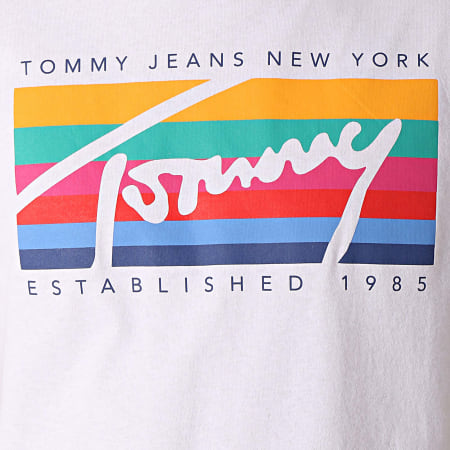 Tommy Hilfiger - Tee Shirt Tommy Rainbow Box 6079 Blanc 