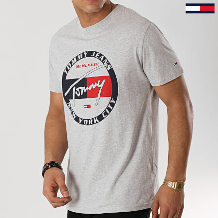Tommy Hilfiger - Tee Shirt Circle Graphic 6081 Gris Chiné