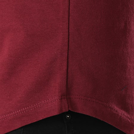 Frilivin - Tee Shirt Oversize A Manches Longues Avec Bandes 5200 Bordeaux Noir Renaissance