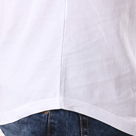 Frilivin - Tee Shirt Oversize A Manches Longues Avec Bandes 5200 Blanc Renaissance