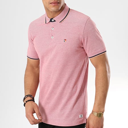 Jack And Jones - Polo Manches Courtes Paulos Play Rouge Clair