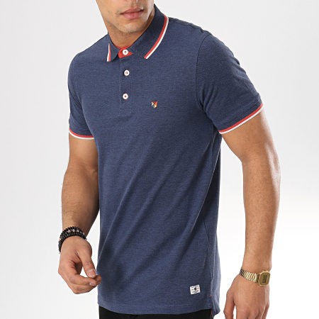 Jack And Jones - Polo Manches Courtes Paulos Play Bleu Marine