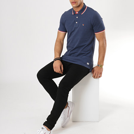 Jack And Jones - Polo Manches Courtes Paulos Play Bleu Marine