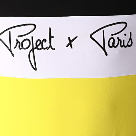 Project X Paris - Sweat Capuche 1920008 Noir Blanc Jaune