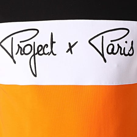 Project X Paris - Sweat Crewneck 1920007 Noir Blanc Orange