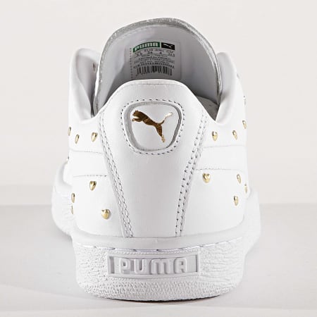 Puma - Baskets Femme Studs 369298 01 White Team Gold