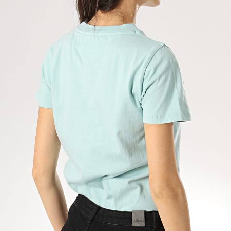 Tommy Jeans - Tee Shirt Femme Classics 4681 Bleu Turquoise