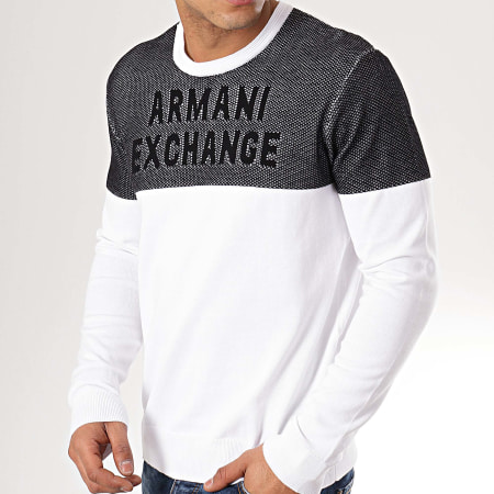 Armani Exchange - Pull 3GZM2Q-ZMM4Z Blanc Noir