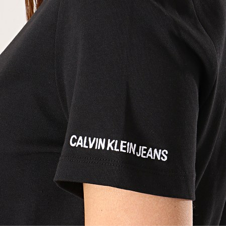 Calvin Klein - Robe Femme Rib Mix 0605 Noir
