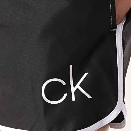 Calvin Klein - Short De Bain Runner 0263 Noir Blanc