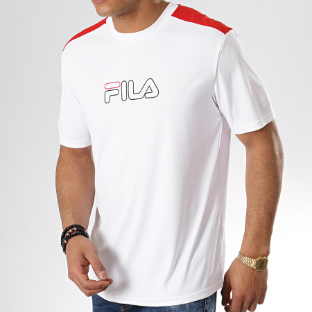 Fila - Tee Shirt De Sport Erol 687144 Blanc Rouge