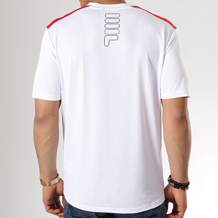 Fila - Tee Shirt De Sport Erol 687144 Blanc Rouge