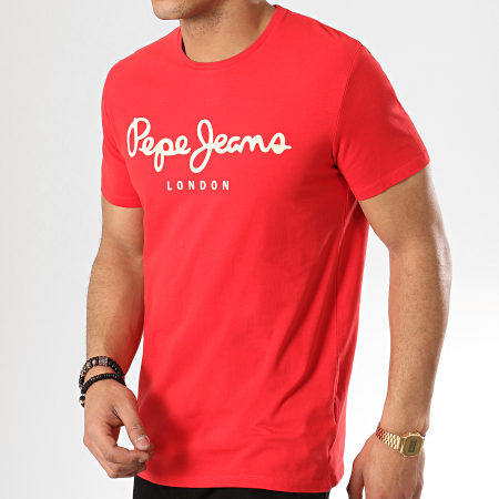 Pepe Jeans - Tee Shirt Original Stretch Rouge