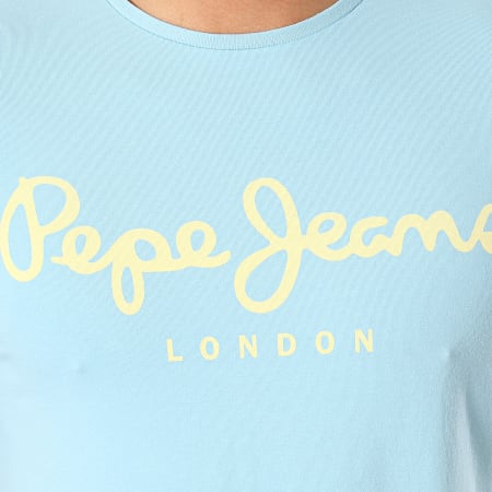 Pepe Jeans - Tee Shirt Original Stretch Bleu Clair