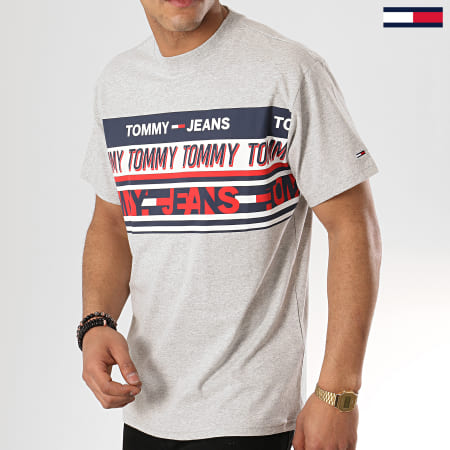 Tommy Hilfiger - Tee Shirt Essential Tommy 6090 Gris Chiné