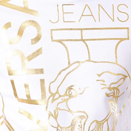 Versace Jeans Couture - Sweat Crewneck TUM300 Foil  B7GTB7FP-36604 Blanc Doré 