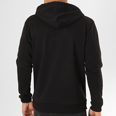 93 Empire - Sweat Capuche 93 Square Sleeves Noir Or