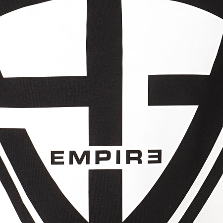 93 Empire - Sweat Capuche 93 Square Sleeves Noir Blanc