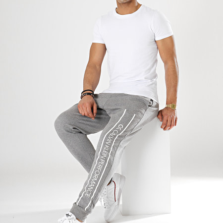 Calvin Klein - Pantalon Jogging GMS9P655 Gris Chiné 