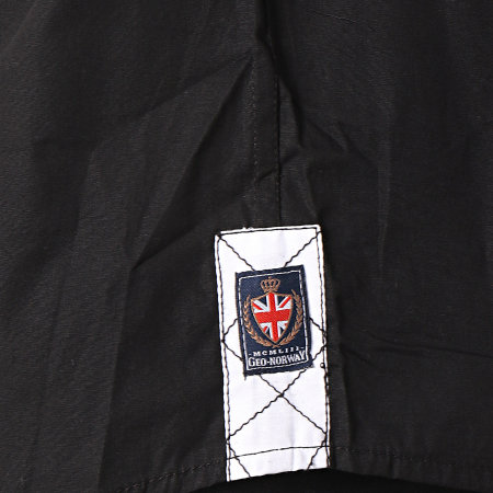 Geographical Norway - Chemise Manches Courtes Patchs Brodés Zucco Noir
