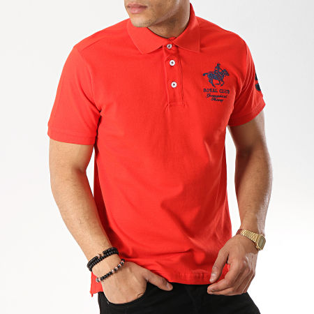 Geographical Norway - Polo Manches Courtes Kampai Rouge Bleu Marine