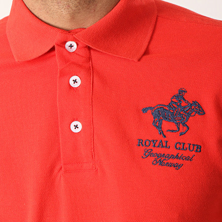 Geographical Norway - Polo Manches Courtes Kampai Rouge Bleu Marine