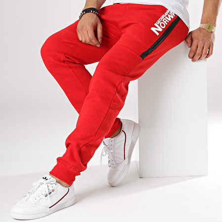 Geographical Norway - Pantalon Jogging Moodyer Rouge Chiné 
