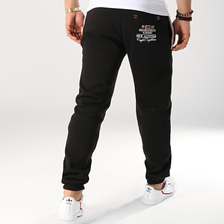 Geographical Norway - Pantalon Jogging Patchs Brodés Myer Noir