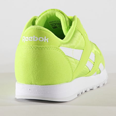 Reebok - Baskets Femme Classic Nylon Color CN7449 Neon Lime White