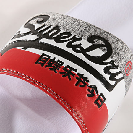 Superdry - Claquettes Vintage Logo MF3109ST Blanc 