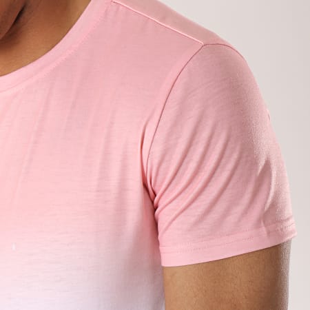 Terance Kole - Tee Shirt Oversize 98094 Rose Blanc Dégradé 