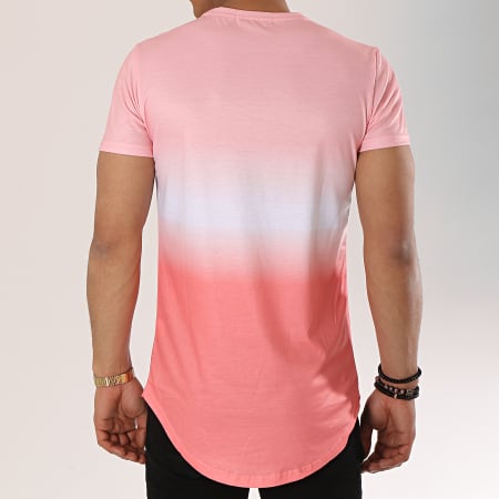 Terance Kole - Tee Shirt Oversize 98094 Rose Blanc Dégradé 