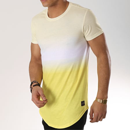 Terance Kole - Tee Shirt Oversize 98094 Jaune Blanc Dégradé 
