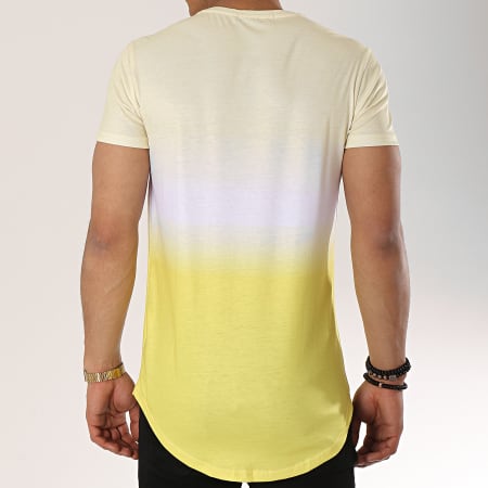 Terance Kole - Tee Shirt Oversize 98094 Jaune Blanc Dégradé 