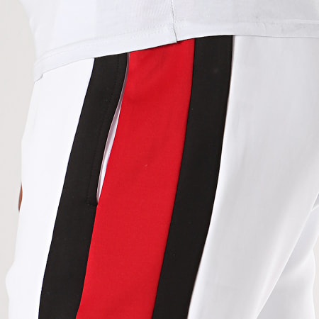 Terance Kole - Pantalon Jogging avec Bandes 88036 Blanc Noir Rouge
