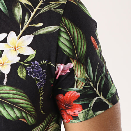 Uniplay - Tee Shirt UY347 Noir Floral