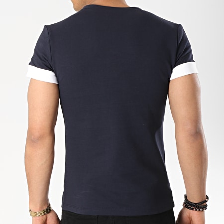 Aarhon - Tee Shirt 19-025 Bleu Marine Blanc Rouge