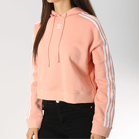 Adidas Originals - Sweat Capuche Crop Femme DX2161 Rose