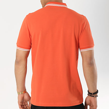 Fred Perry - Polo Manches Courtes Twin Tipped M3600 Orange Blanc